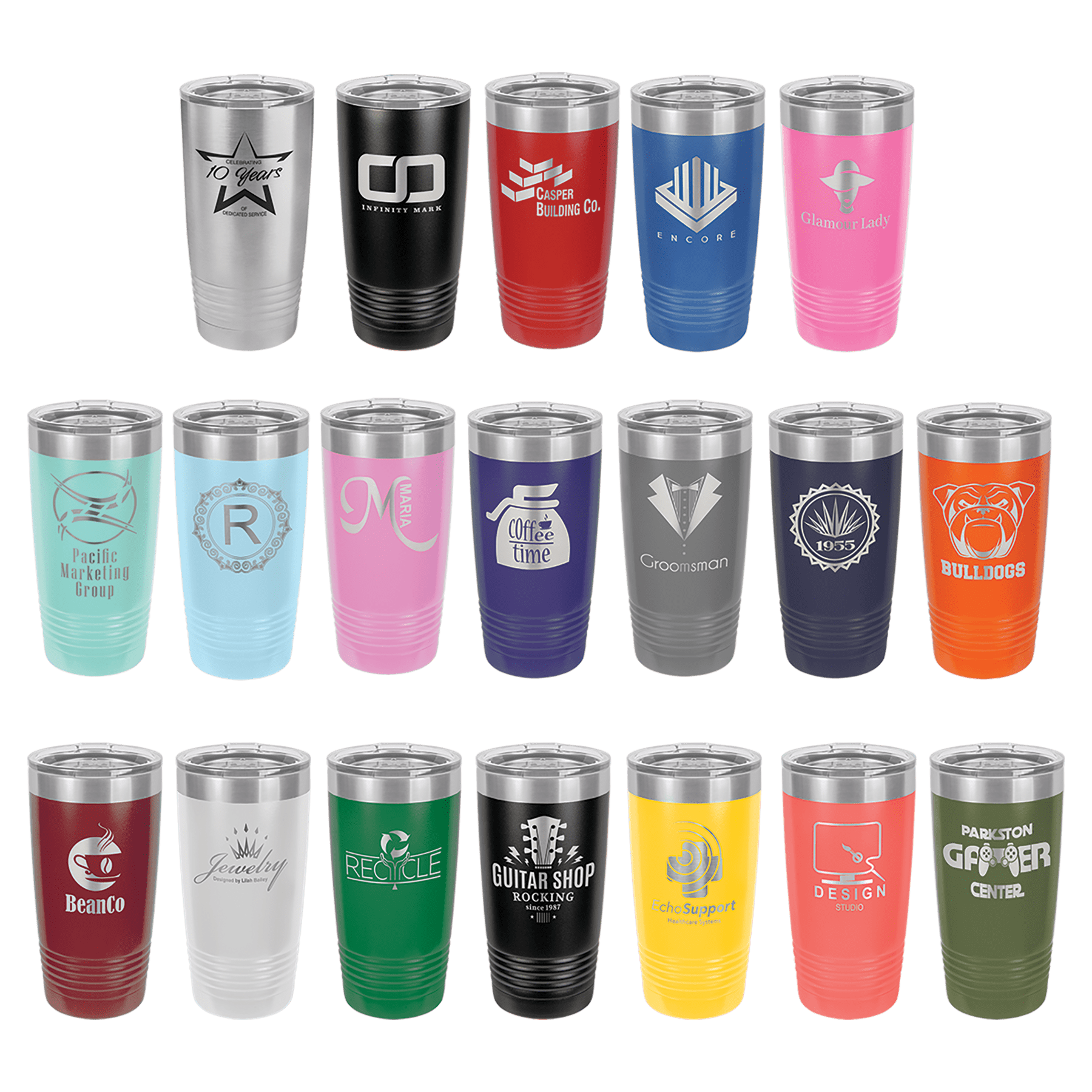 20 oz. Ringneck Tumbler with Clear Lid