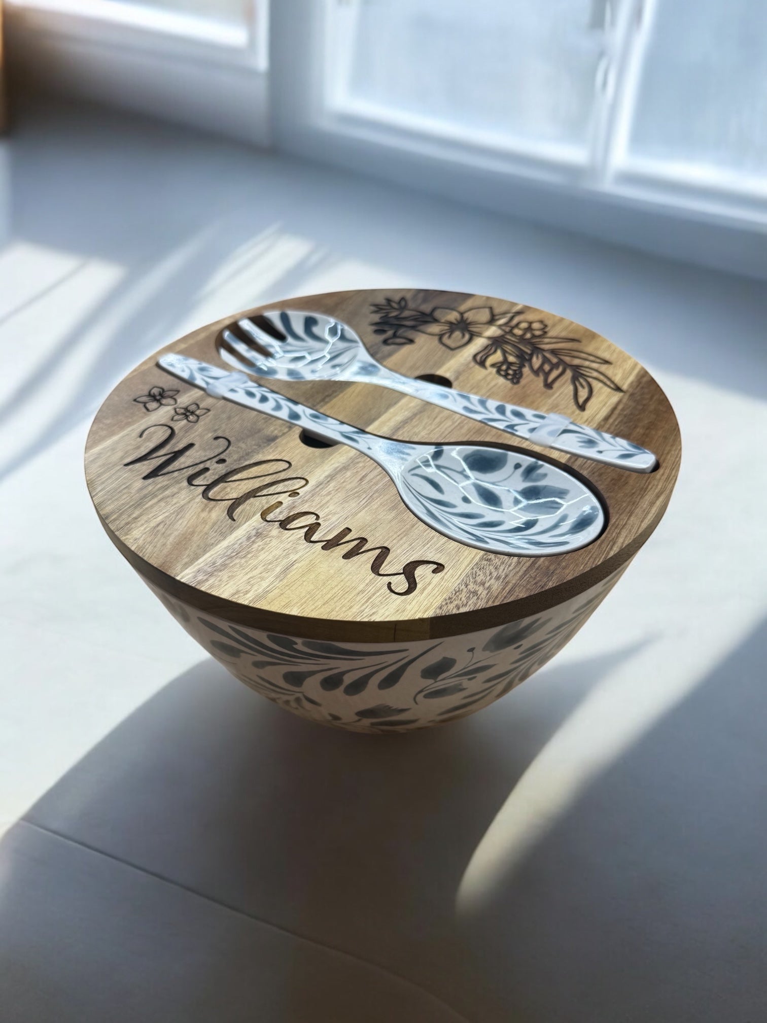 Engraved Salad Bowl