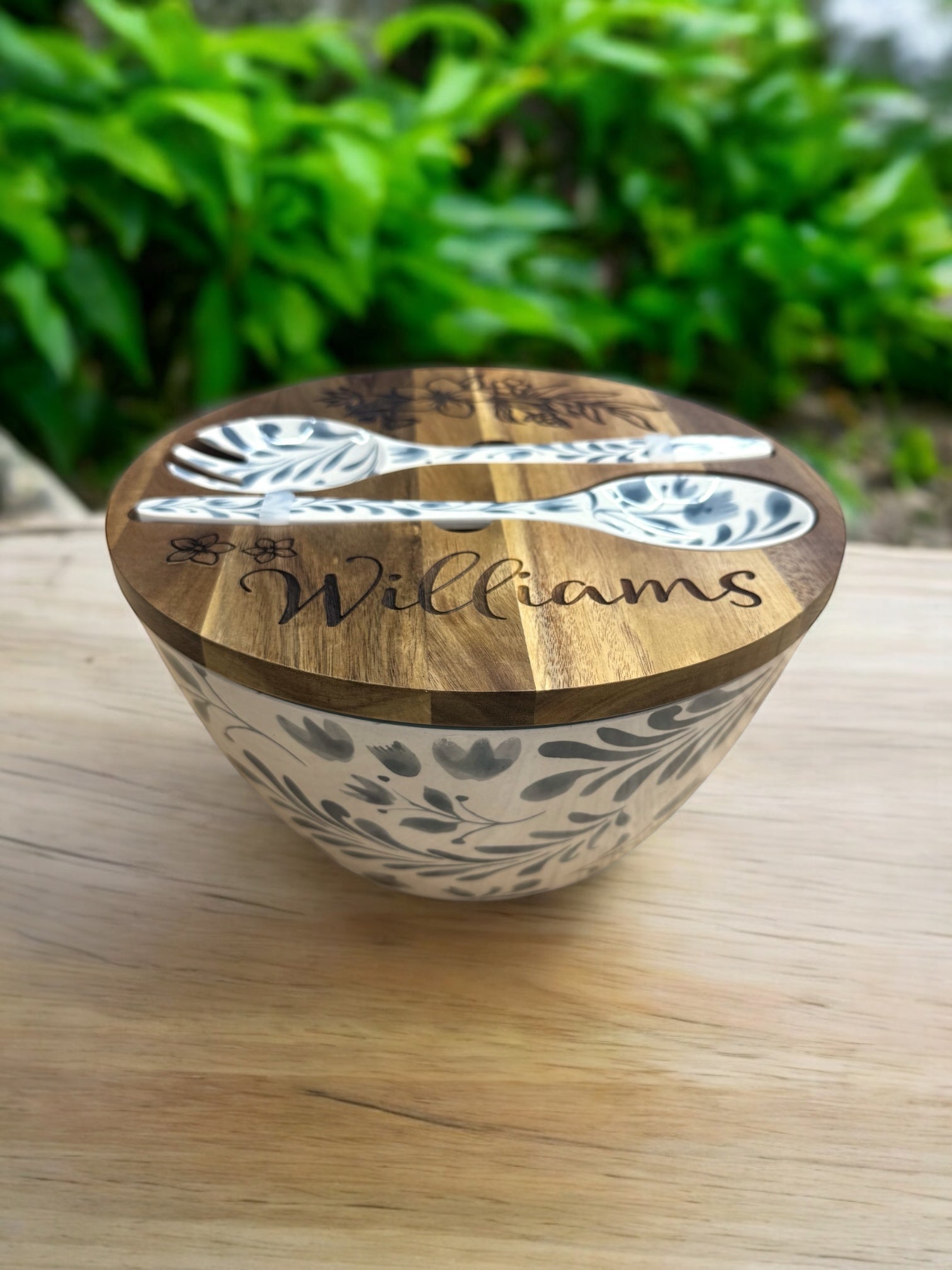 Engraved Salad Bowl