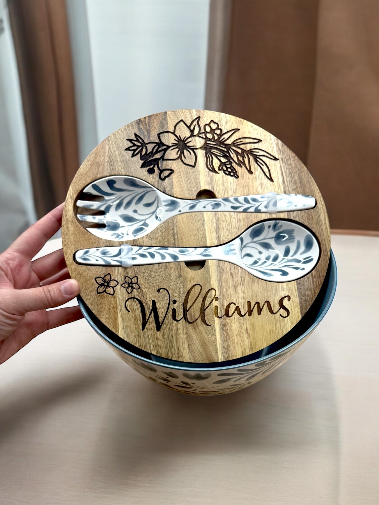 Engraved Salad Bowl