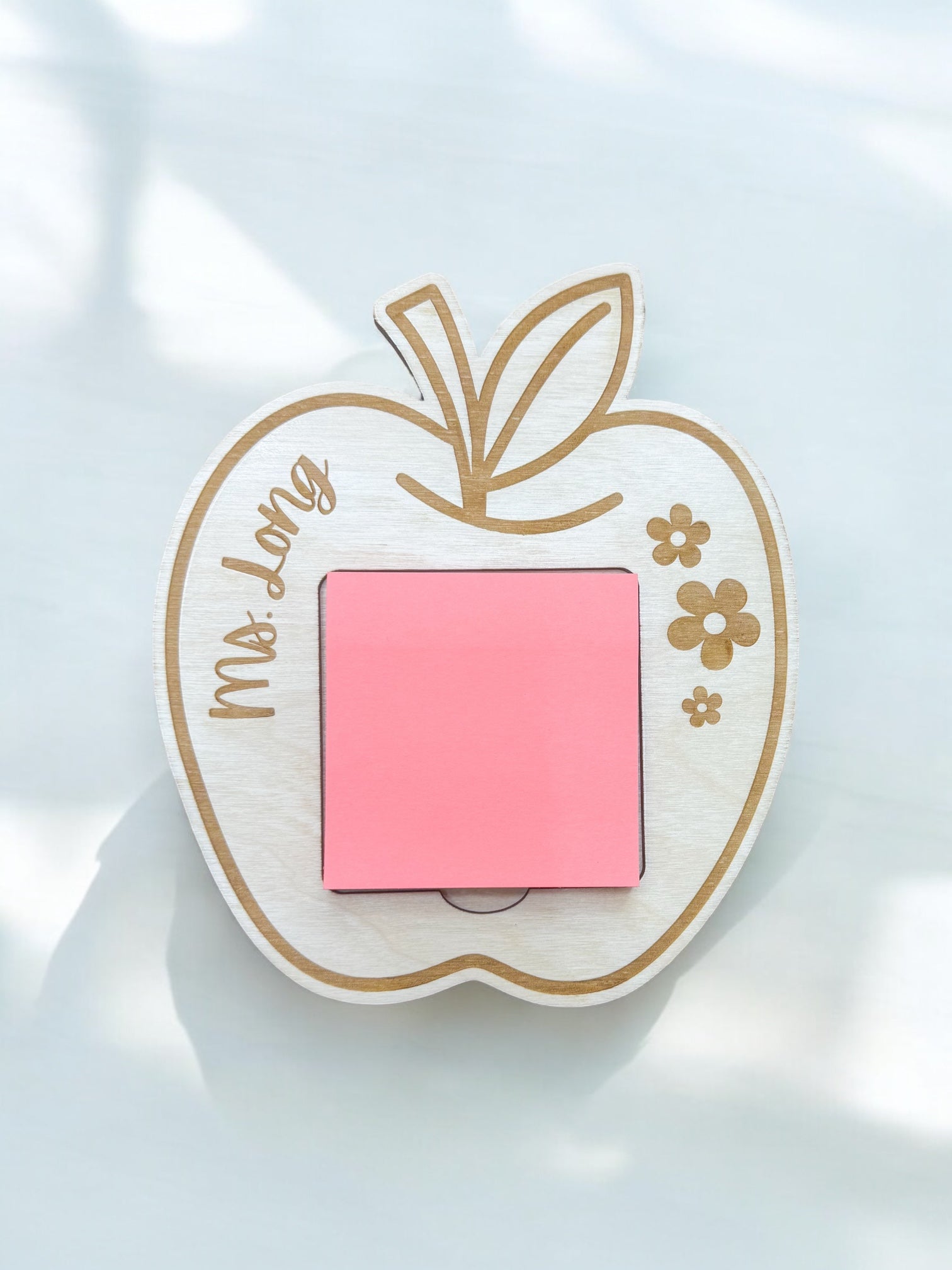 Teacher Apple Sticky Note Pad Holder