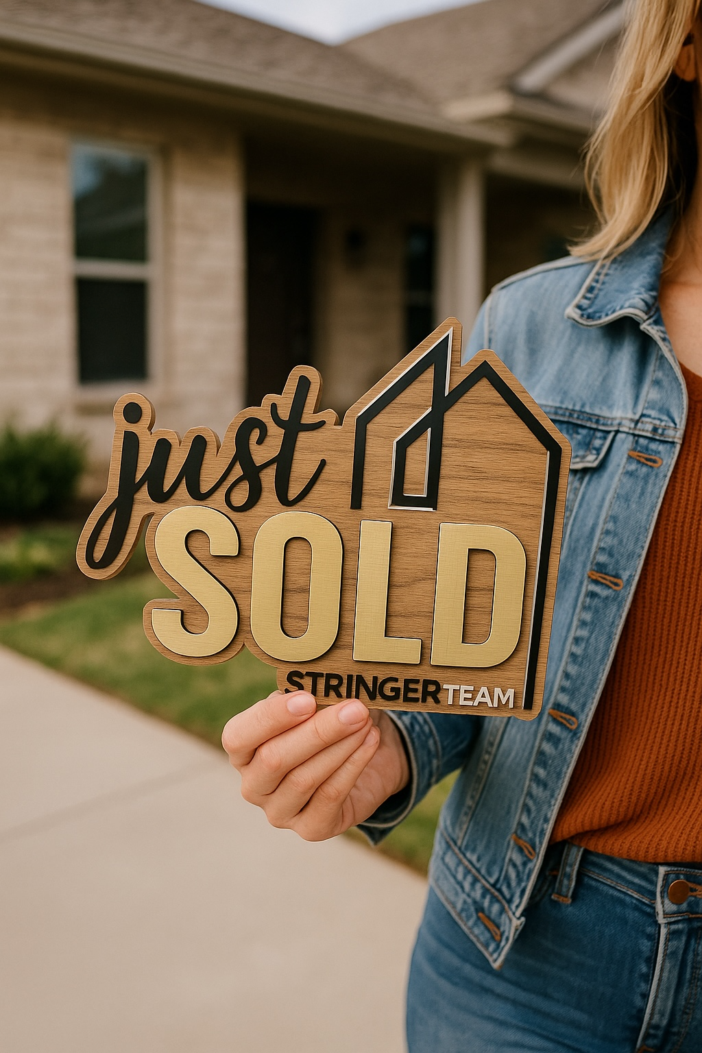 "Just Sold" Real Estate Sign – Perfect for Client Photos!