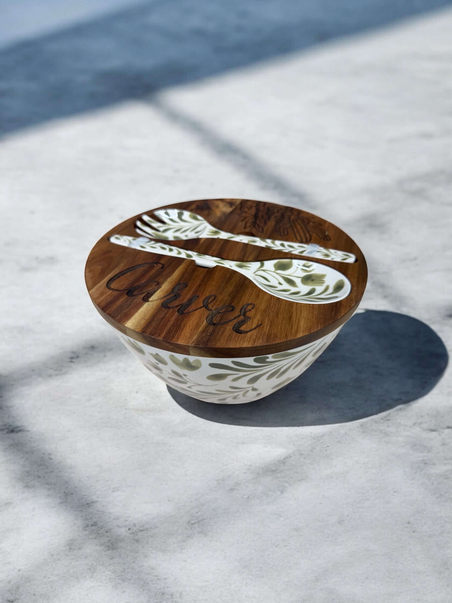 Engraved Salad Bowl