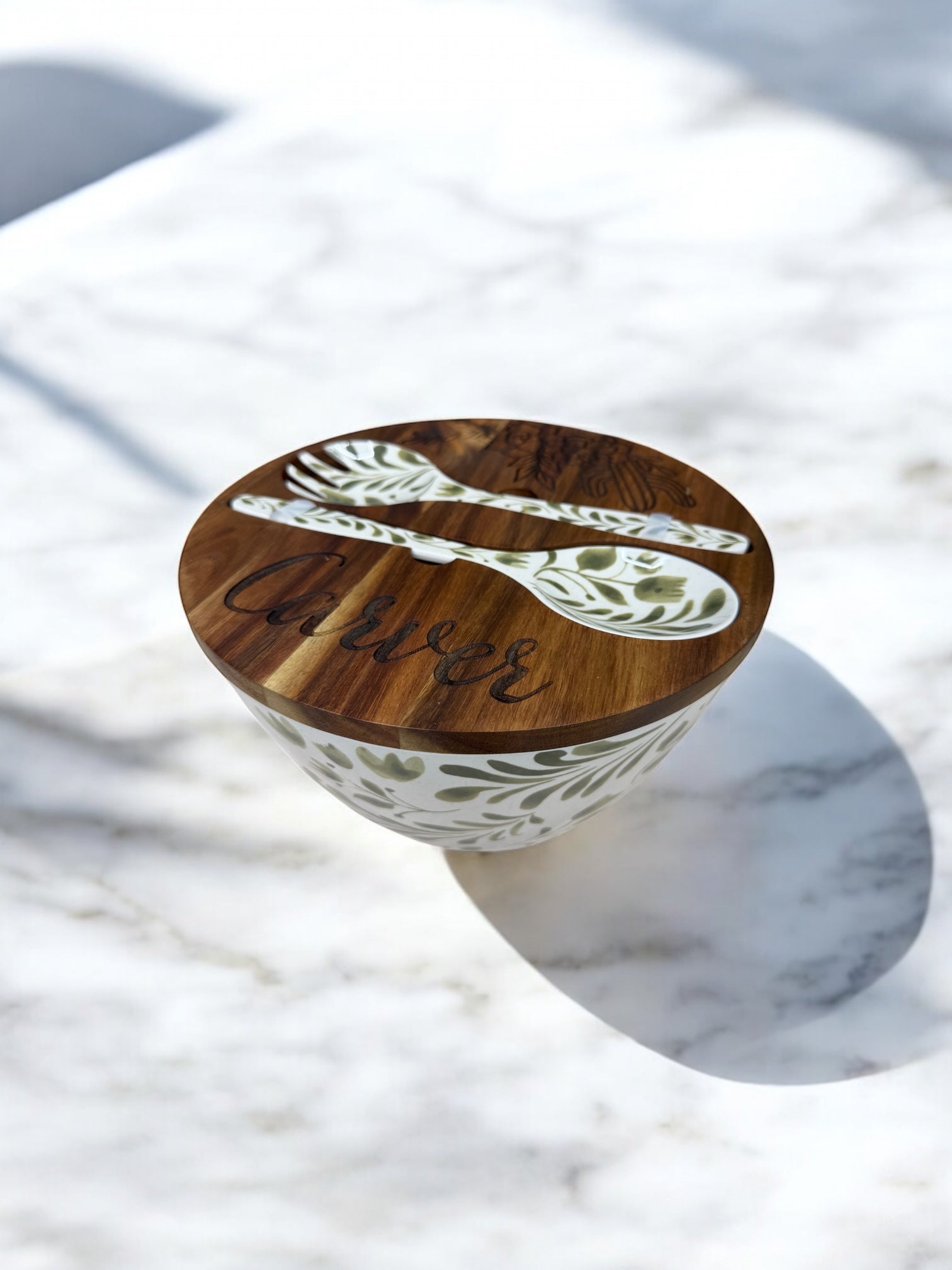 Engraved Salad Bowl