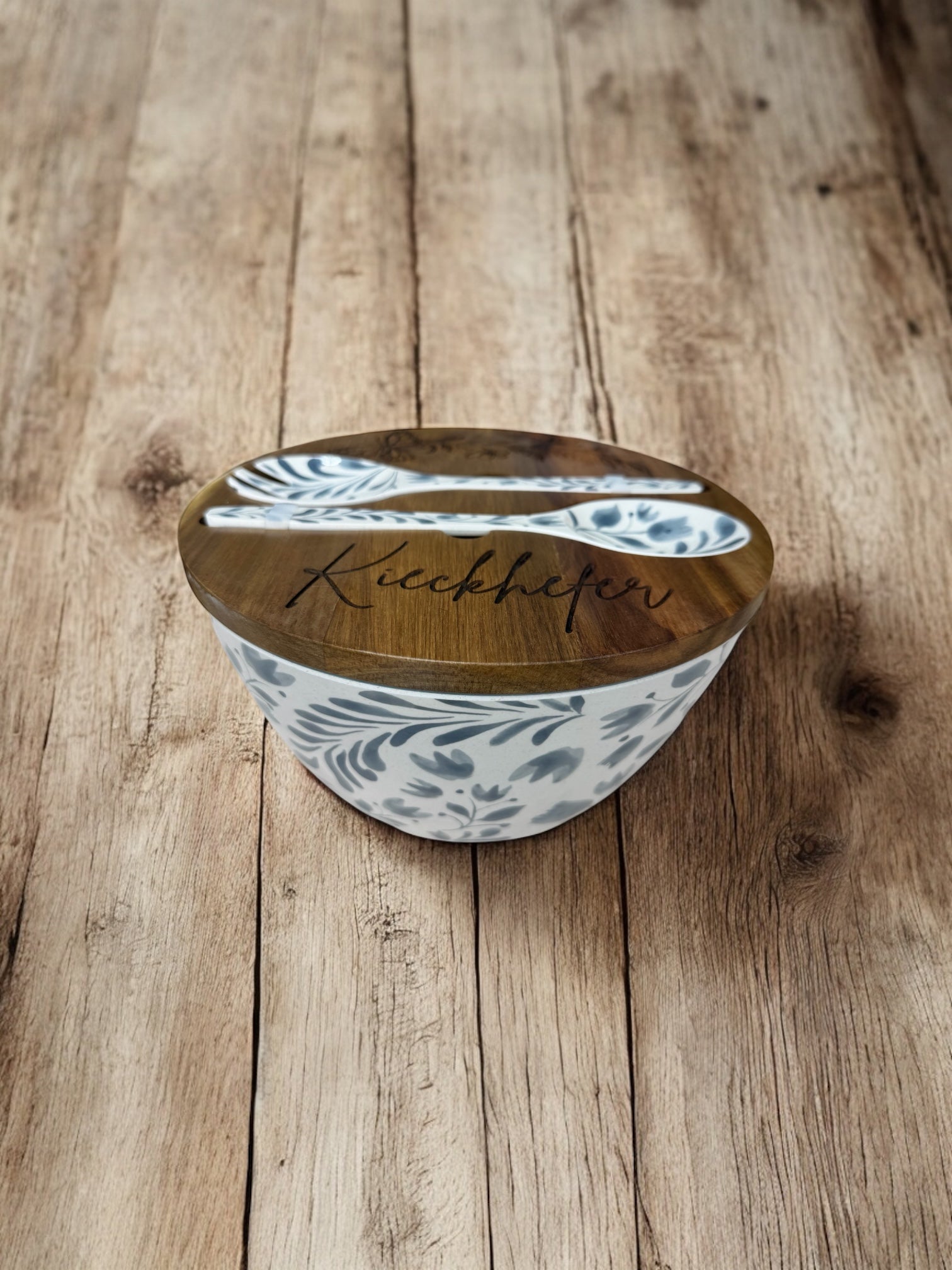 Engraved Salad Bowl