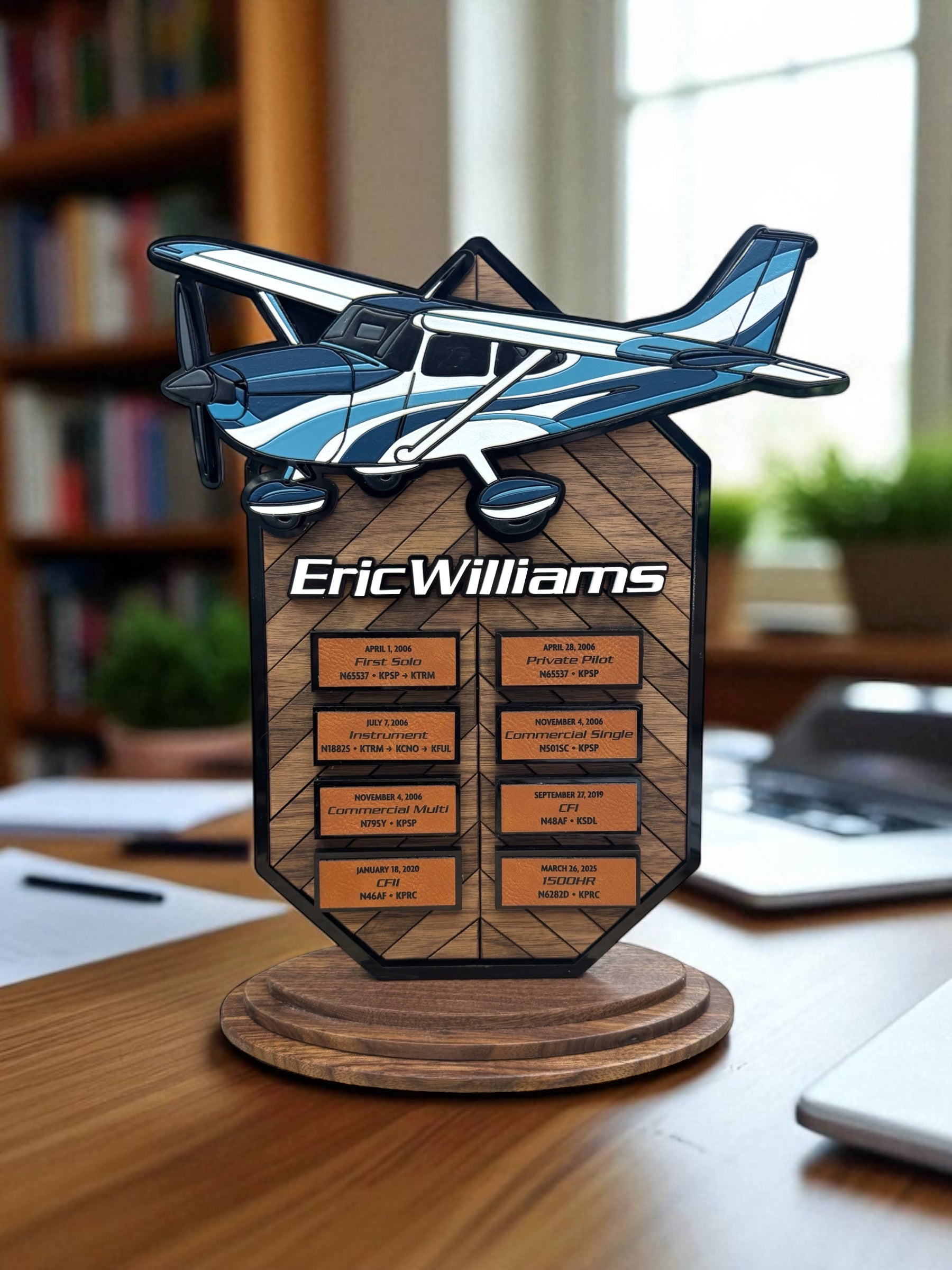 Custom Aviation Milestone Plaque