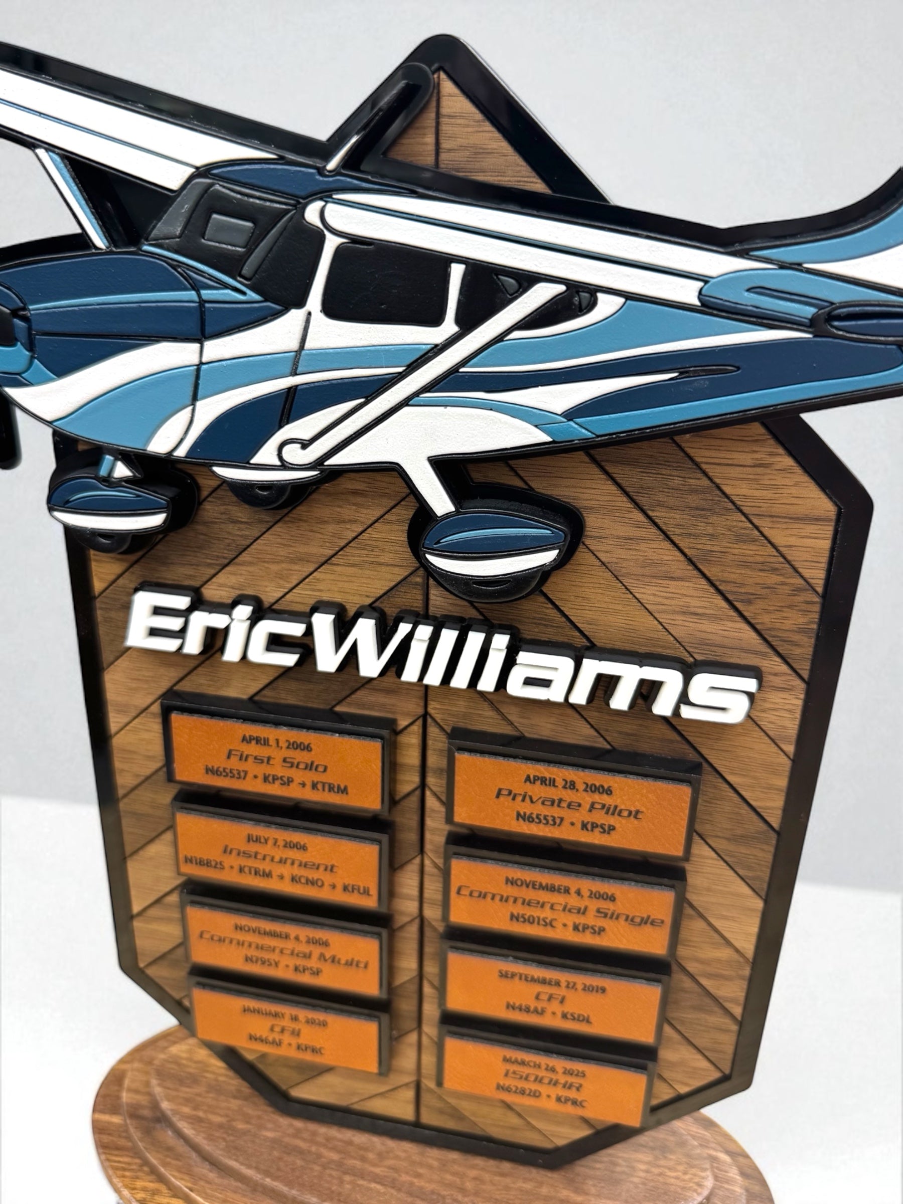 Custom Aviation Milestone Plaque