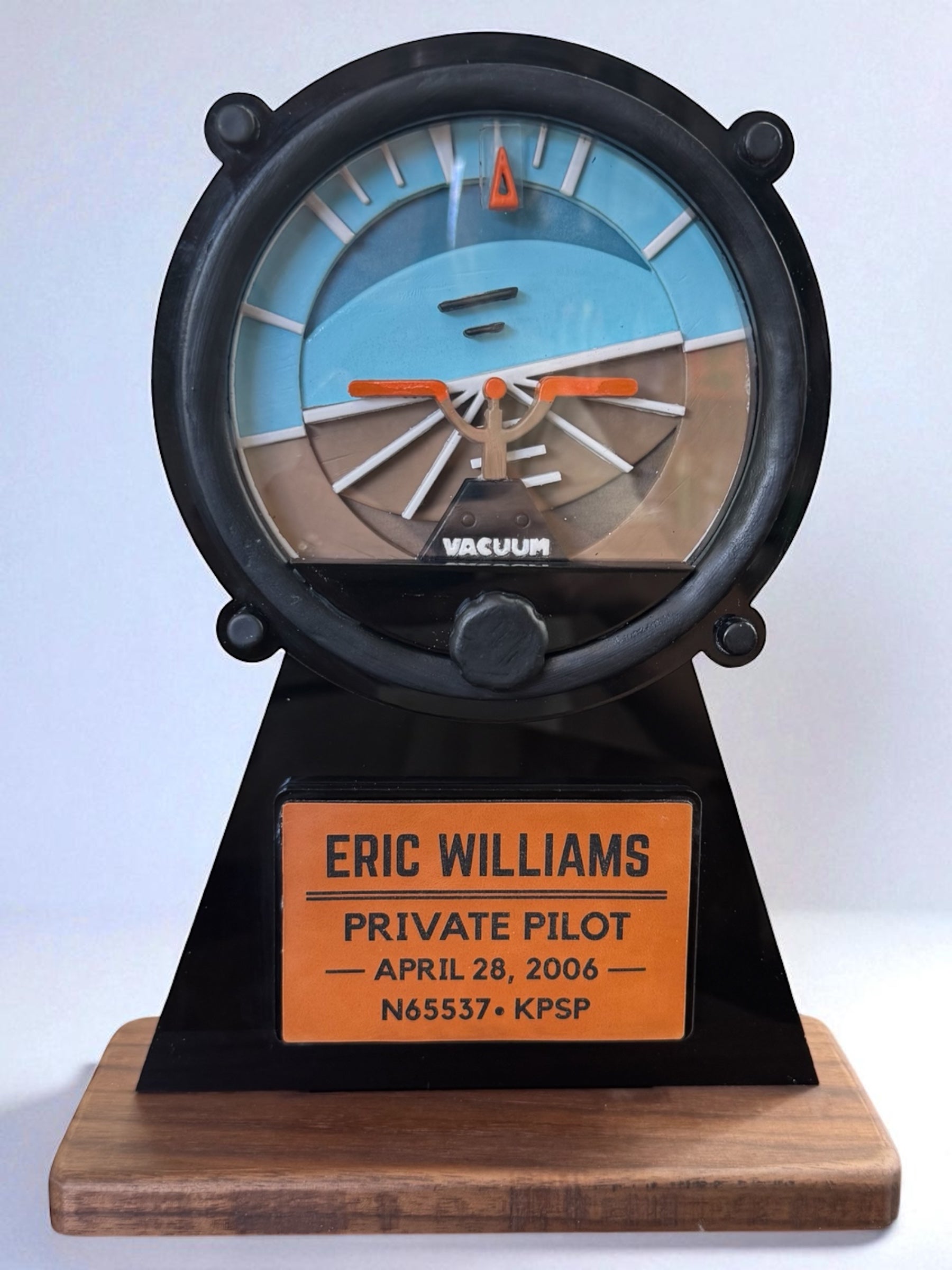 Custom Aviation Plaque – Attitude Indicator