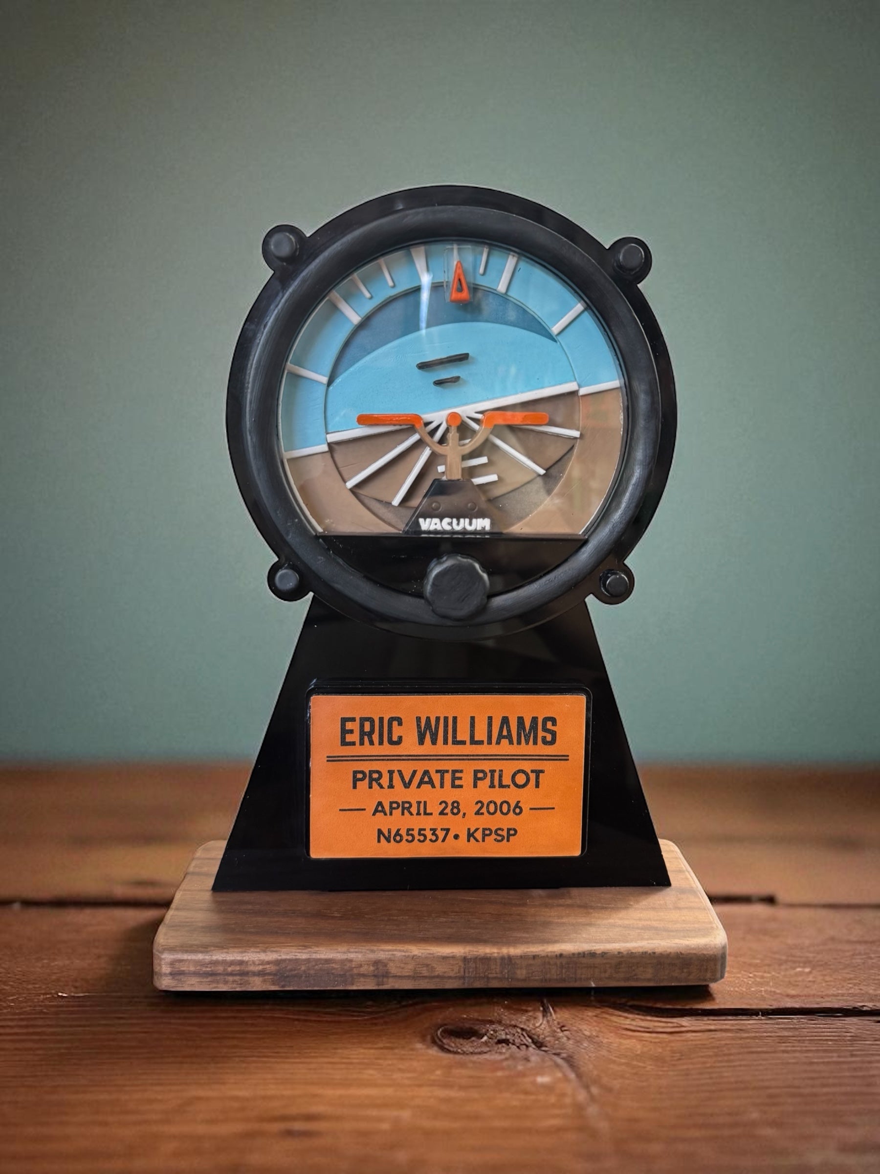 Custom Aviation Plaque – Attitude Indicator