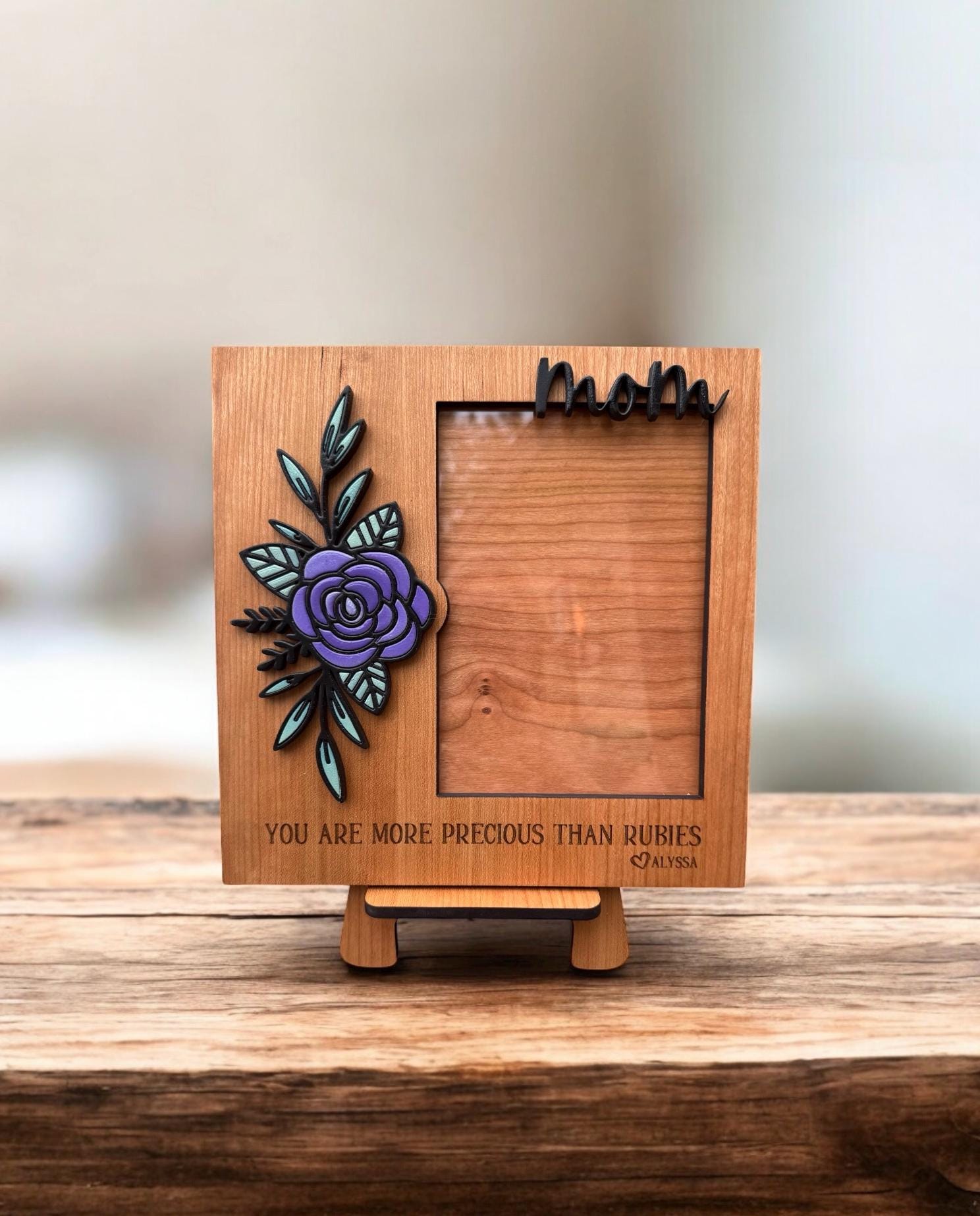 Mom Custom Picture Frame w/Stand