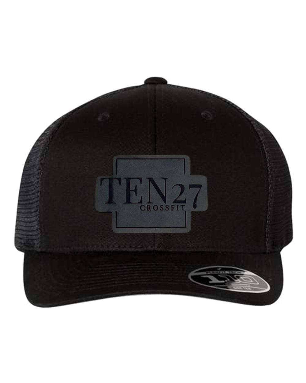 Ten 27 Crossfit Leather Patch Flexfit Mesh-Back Hat